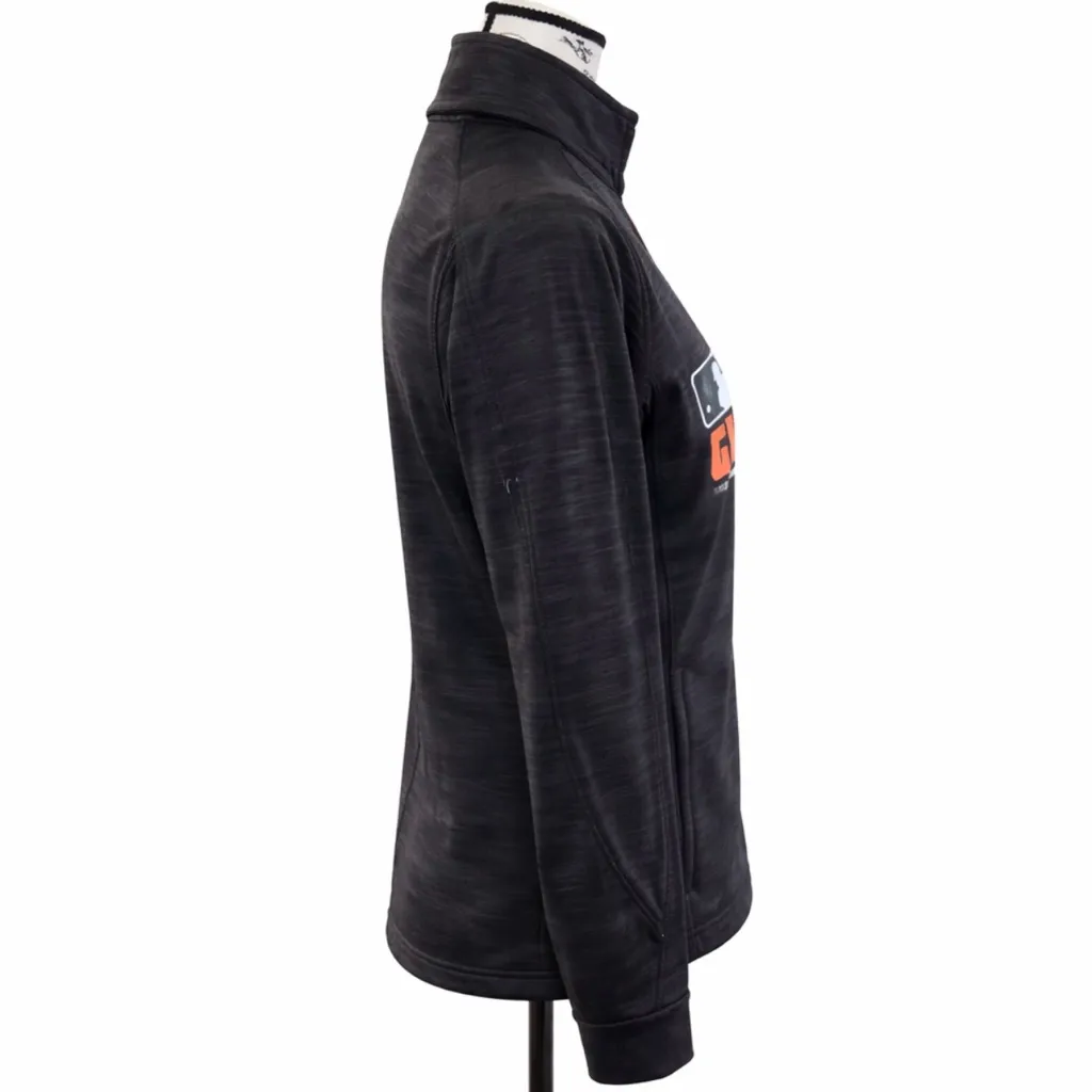 SAN FRANCISCO GIANTS Majestic Fan Fashion MLB 1/4 Zip Track Jacket Sz M - Image 7