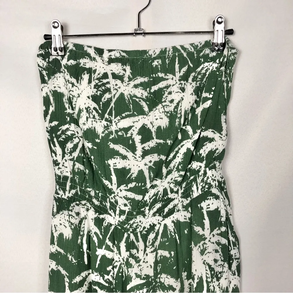 Boutique Dress Forum Green Palm Floral Wide Leg Jumpsuit L - Image 36
