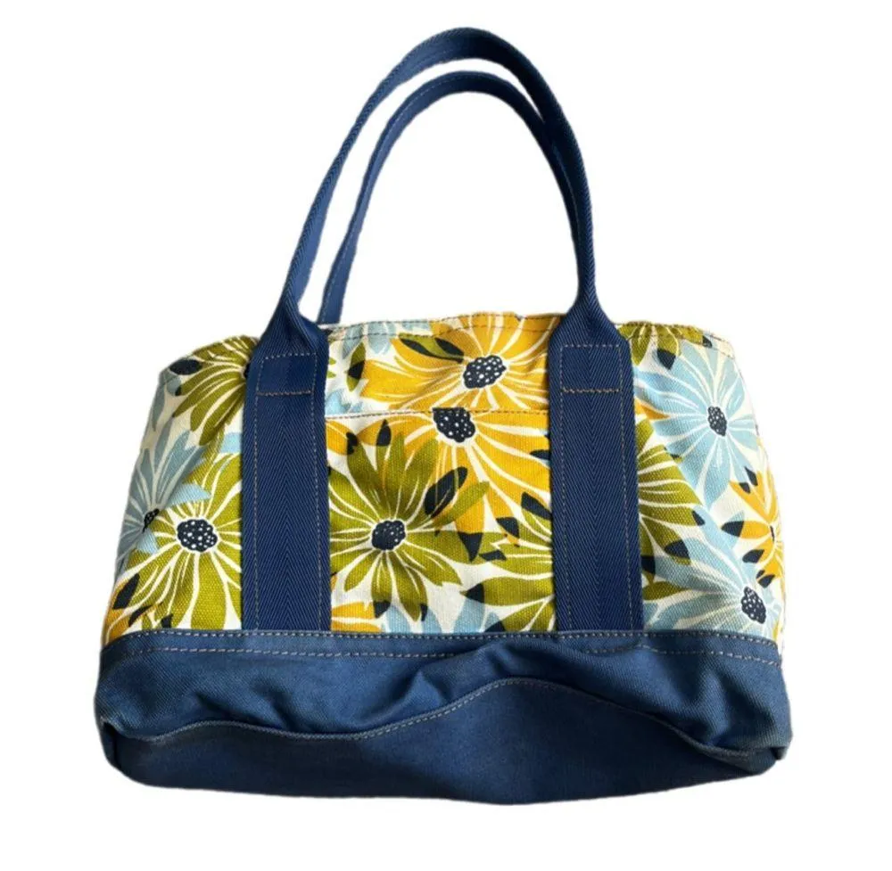 bold floral cotton canvas satchel bag - Image 2