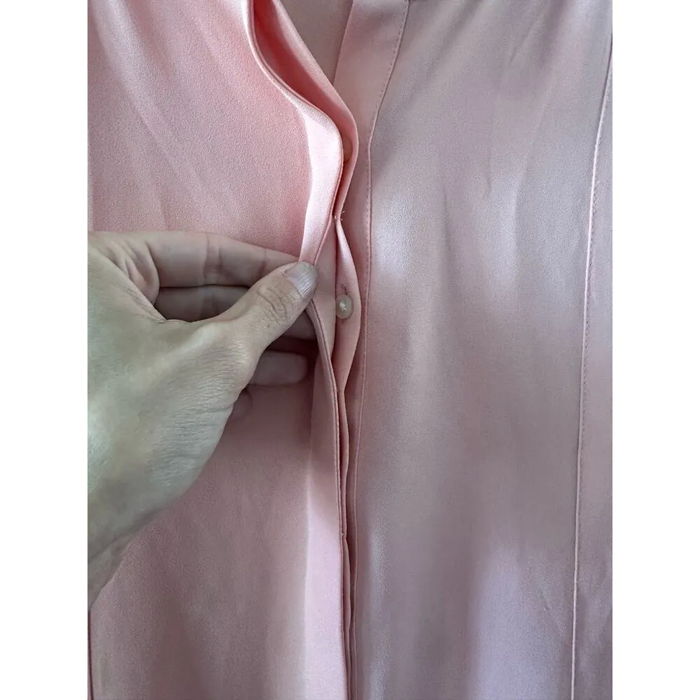 Loft Top Women's XS Pink Blouse Sleeveless Button Down Lightweight Flowy Office - Image 3