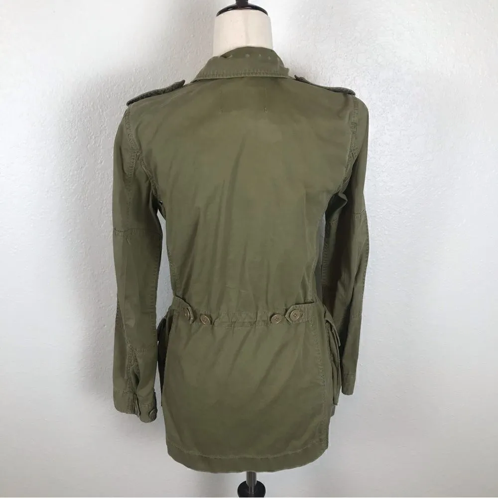 J. Crew Y2K cotton boyfriend fatigue military  coat/parka XS - Image 5