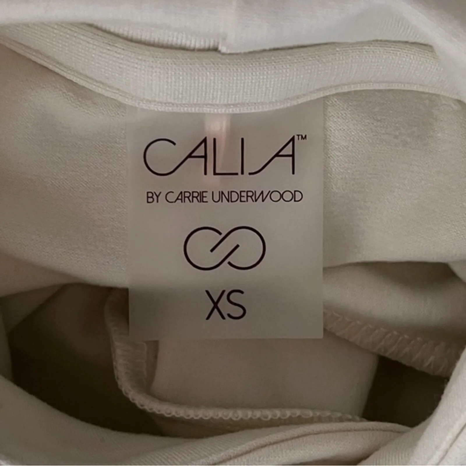 Calia Shirt‎ Womens XS White Purple Gray Tie Dye Cuffs Mock Neck Top Athleisure - Image 6