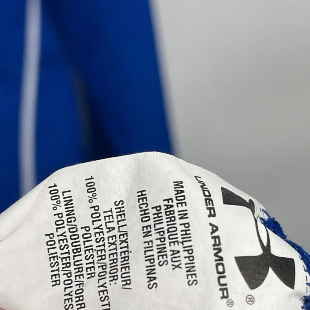 2/$30 Under Armour Pregame Woven Jacket Coat Full Zip Up Athletic Loose Fit Blue - Image 6