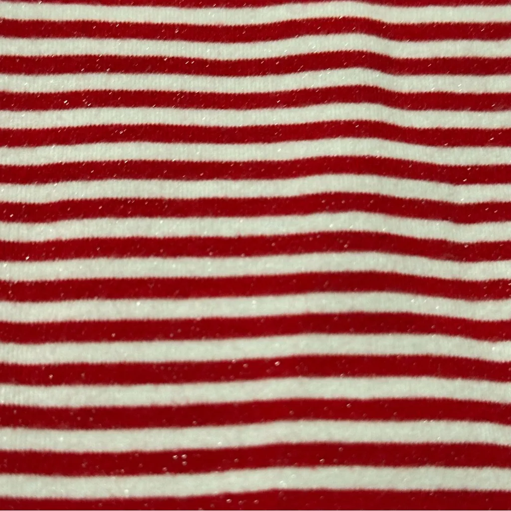 Red White Striped Camisole Tank Top Womens sparkle glitter basic layer small - Image 4