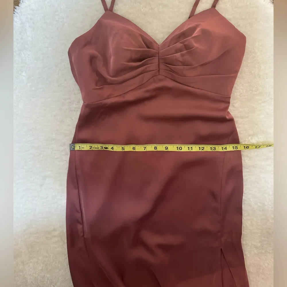 Linia stretch satin bridesmaid dress size A4 amethyst - Image 6