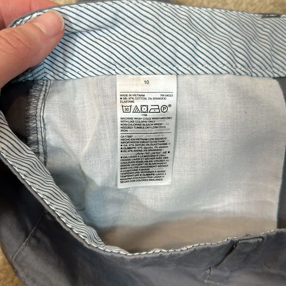 Old Navy Grey Everyday Short Summer Closet Staple Cotton Women Size 10 - Image 8