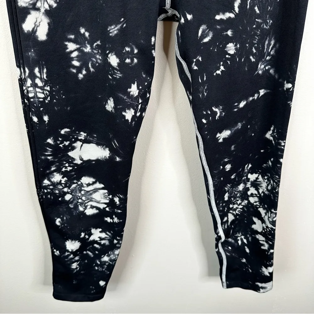 NEW Good American Leggings Womens 5/6- US 2X 3X Black Tie Dye Seamless Stretch - Image 5