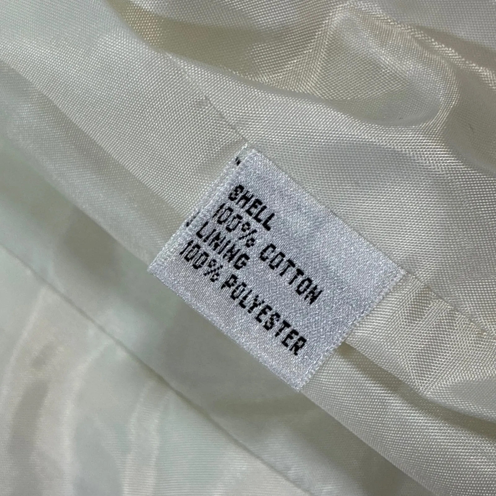 EUC Talbots White Waffle Weave Double Breasted Blazer Jacket Women's Size 6 - Image 9