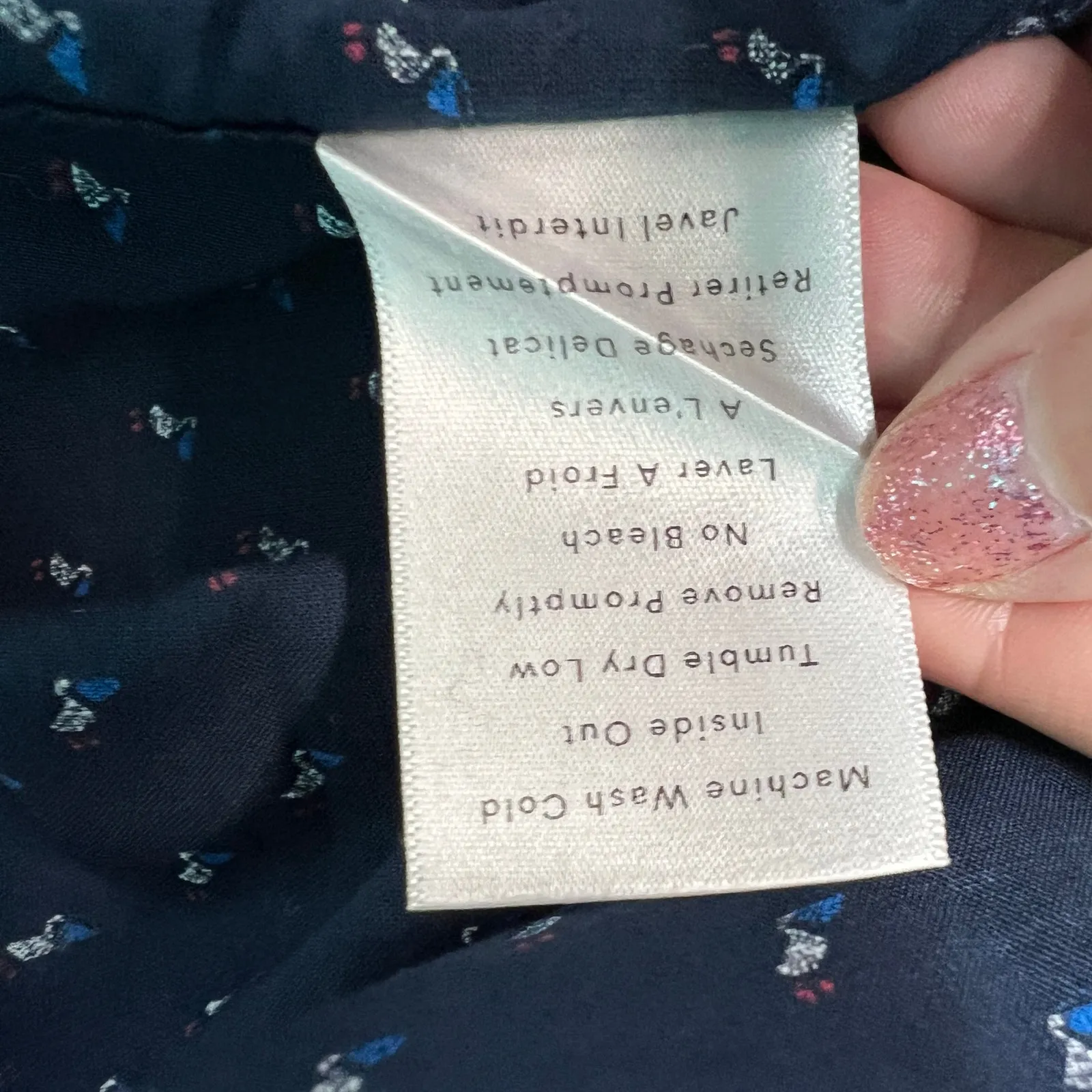 Grayson Frank & Eileen Pelican Bird Print Womens Shirt Medium Cotton Sustainable Blue - Image 11