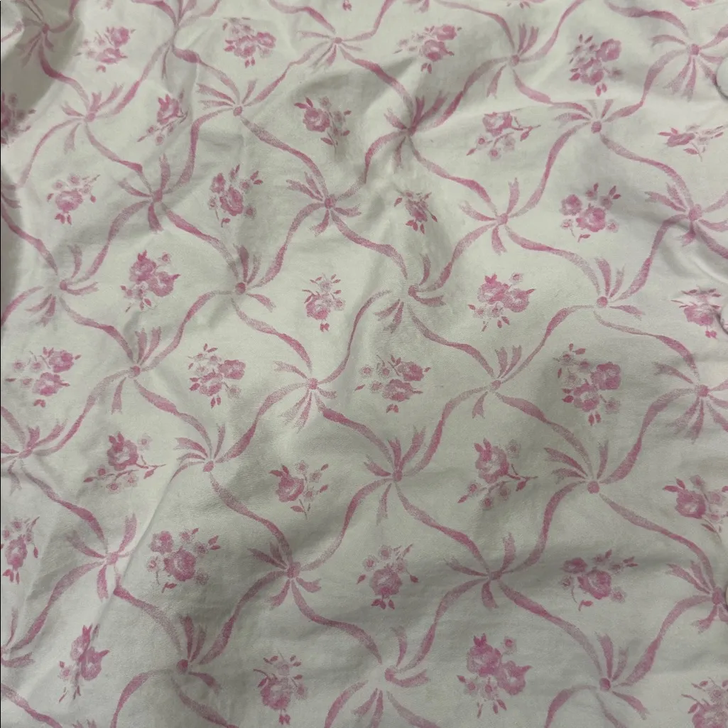 LoveShackFancy X Pottery Barn Floral Trelis Sateen Pajama Top Only - Image 4