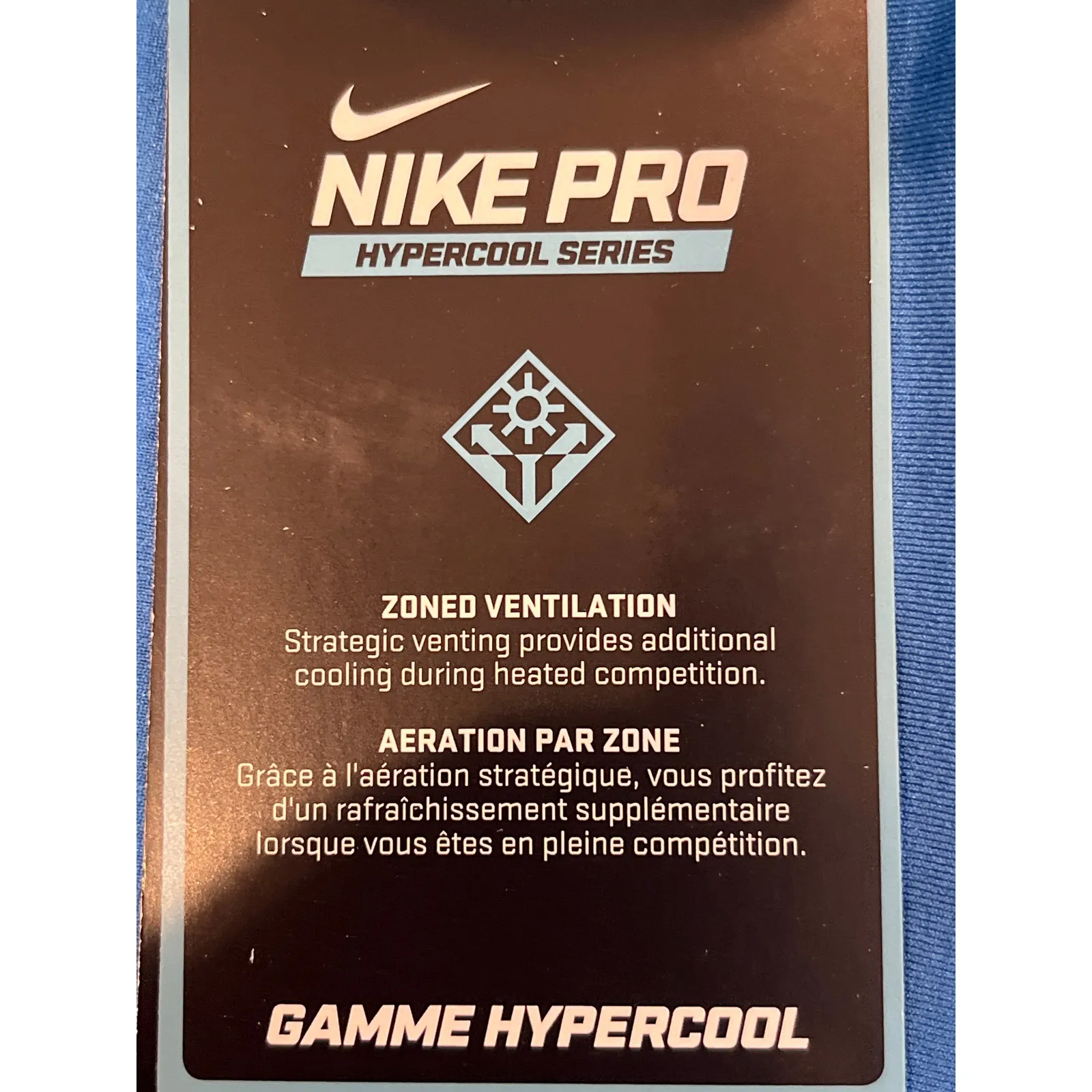 Nike Pro NEW XS Hypercool Limitless Training Top Blue Short Sleeve Base Layer - Image 8