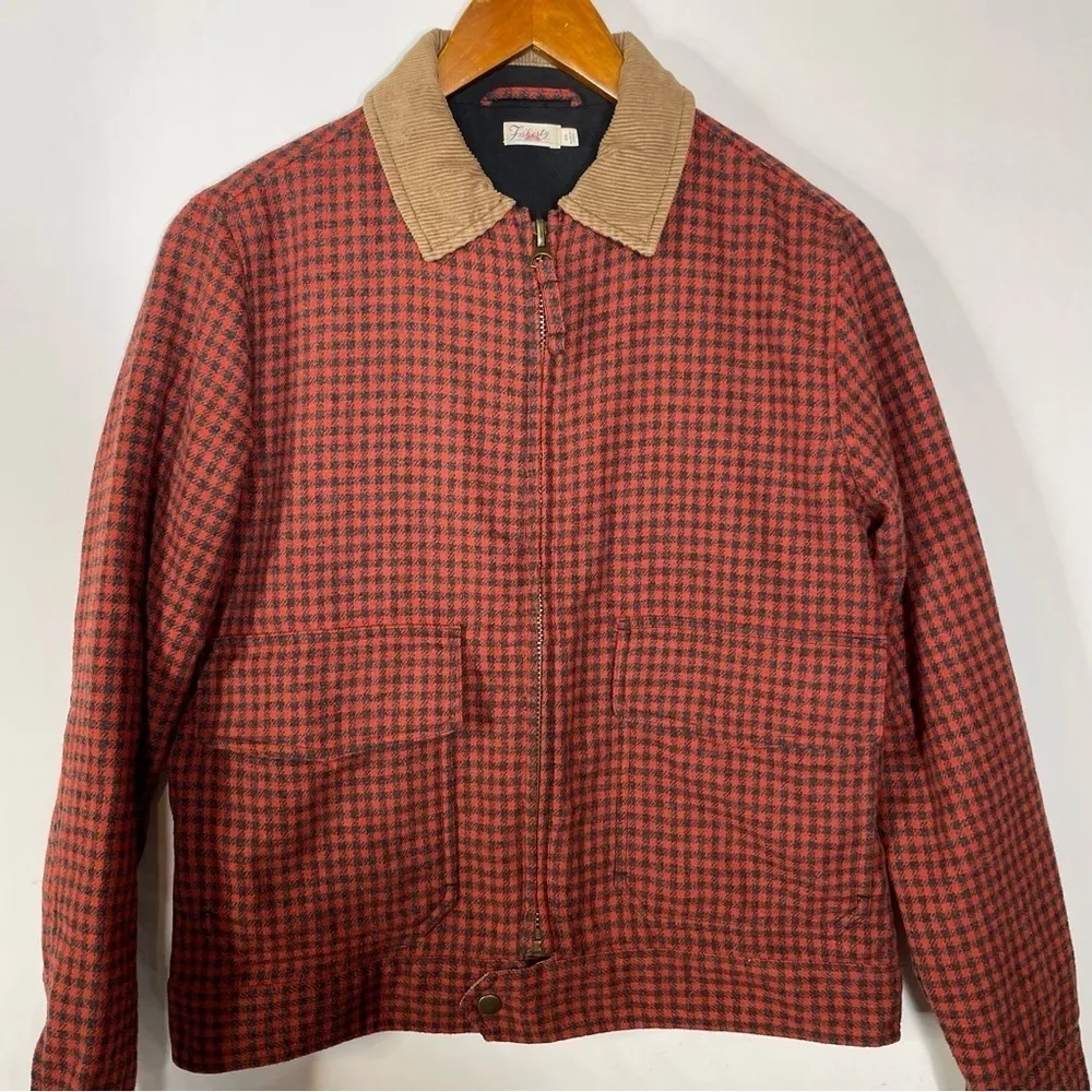 Faherty Plaid Wool Blend Jacket Size Small - Image 3
