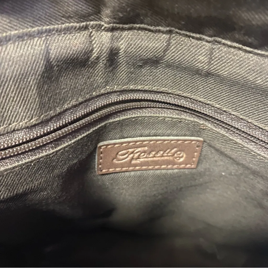 Fossil Woven Coastal Cowgirl Fisherman Vacation Resortwear Crossbody Bucke… - Image 8