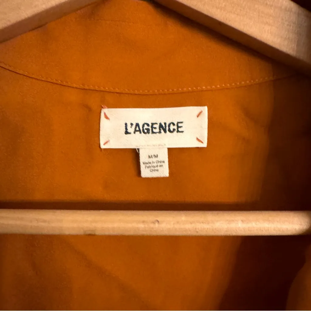 L’AGENCE‎ Freja Draped Silk Blouse - Image 4