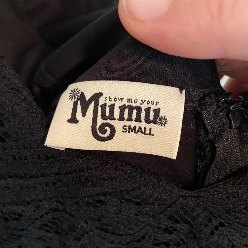 Show Me Your Mumu One and Only Lace Jenn Maxi Dress Small Black - Image 5