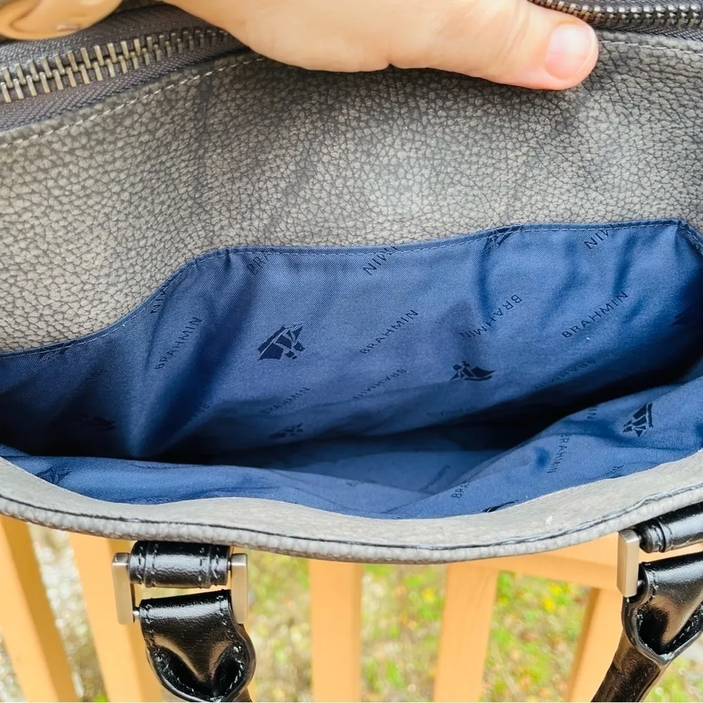 Brahmin Beckett Weekender Bag In Charcoal Asian Color-Spacious and Stylish NWT - Image 6