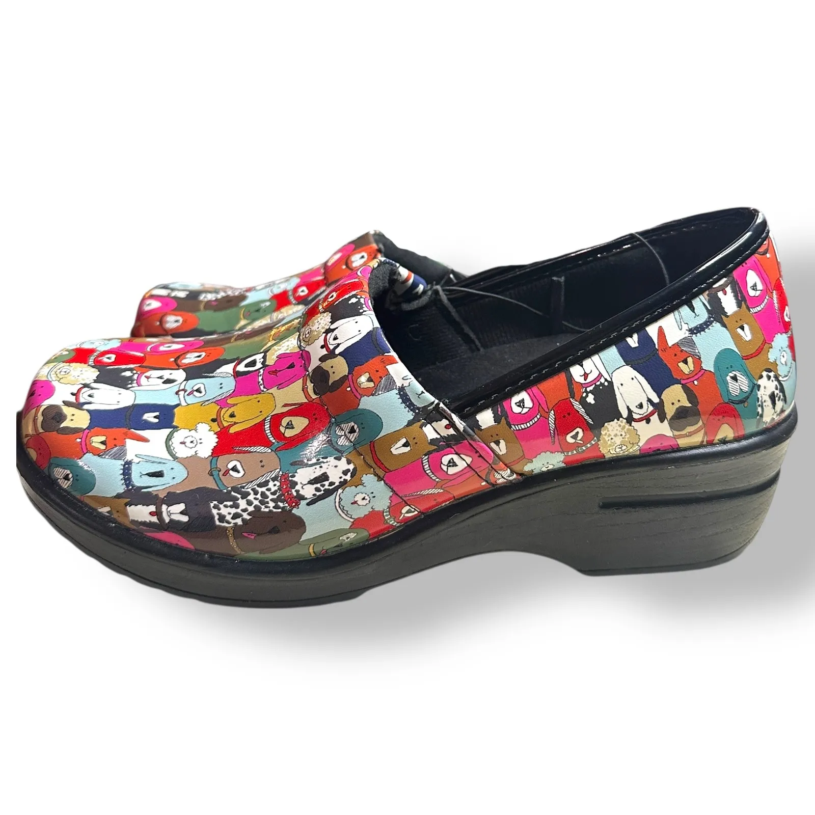 Easy Street Women's Slip On Clogs Shoes Dog Print Multi Color Size Unkno - Image 3