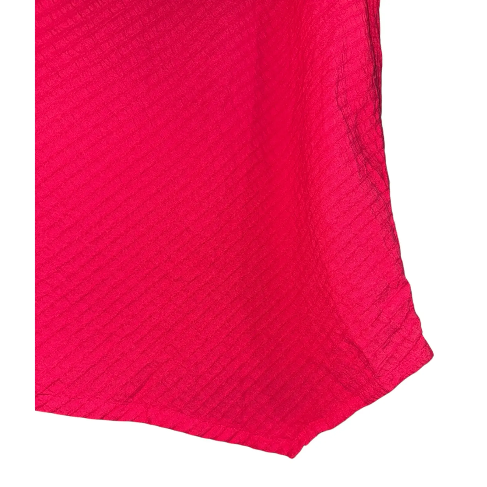 Focus Casual Life Asymmetrical Gauzy Textured Top Medium Lagenlook Art to Wear Pink - Image 3