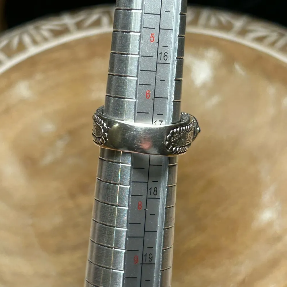 Konstantino 925 Sterling Silver & 18K Gold Diamond Pave Cross Ring RARE - Image 13