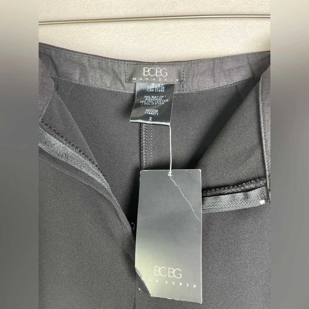 BCBG Max Azria Y2K Women’s Archive Black Beaded Mesh Side Stripe Pant Sz 2 NWT - Image 4