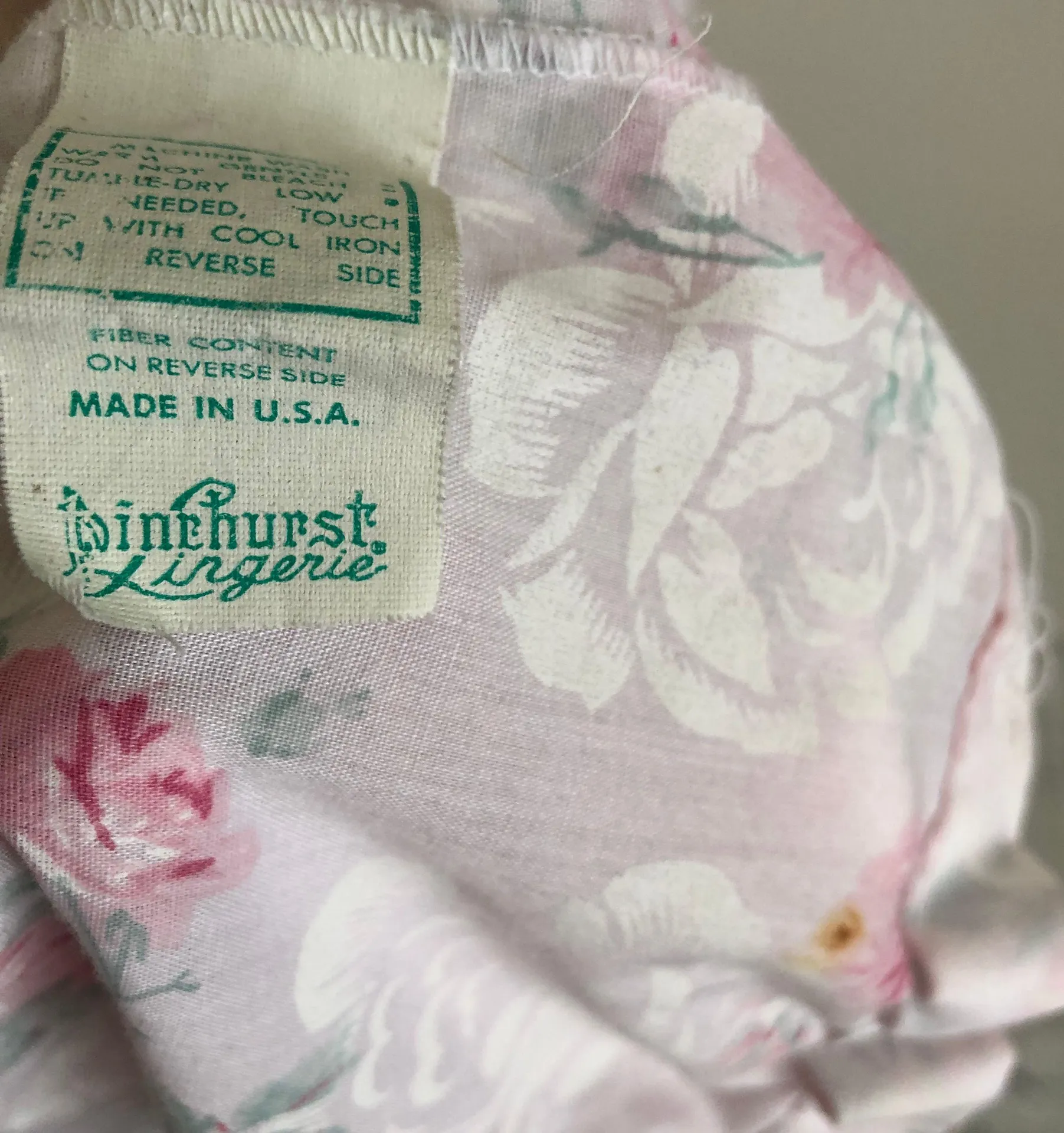 Vintage 80s Pinehurst Victorian Style Floral Cotton lingerie Robe Size S Multi - Image 13