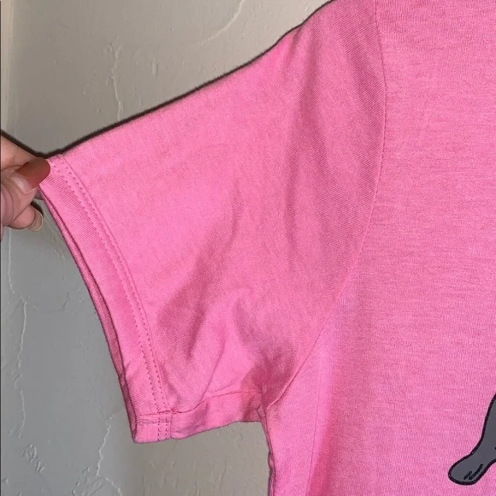 Chubby Mermaids Pink Manatee Graphic T - Image 4