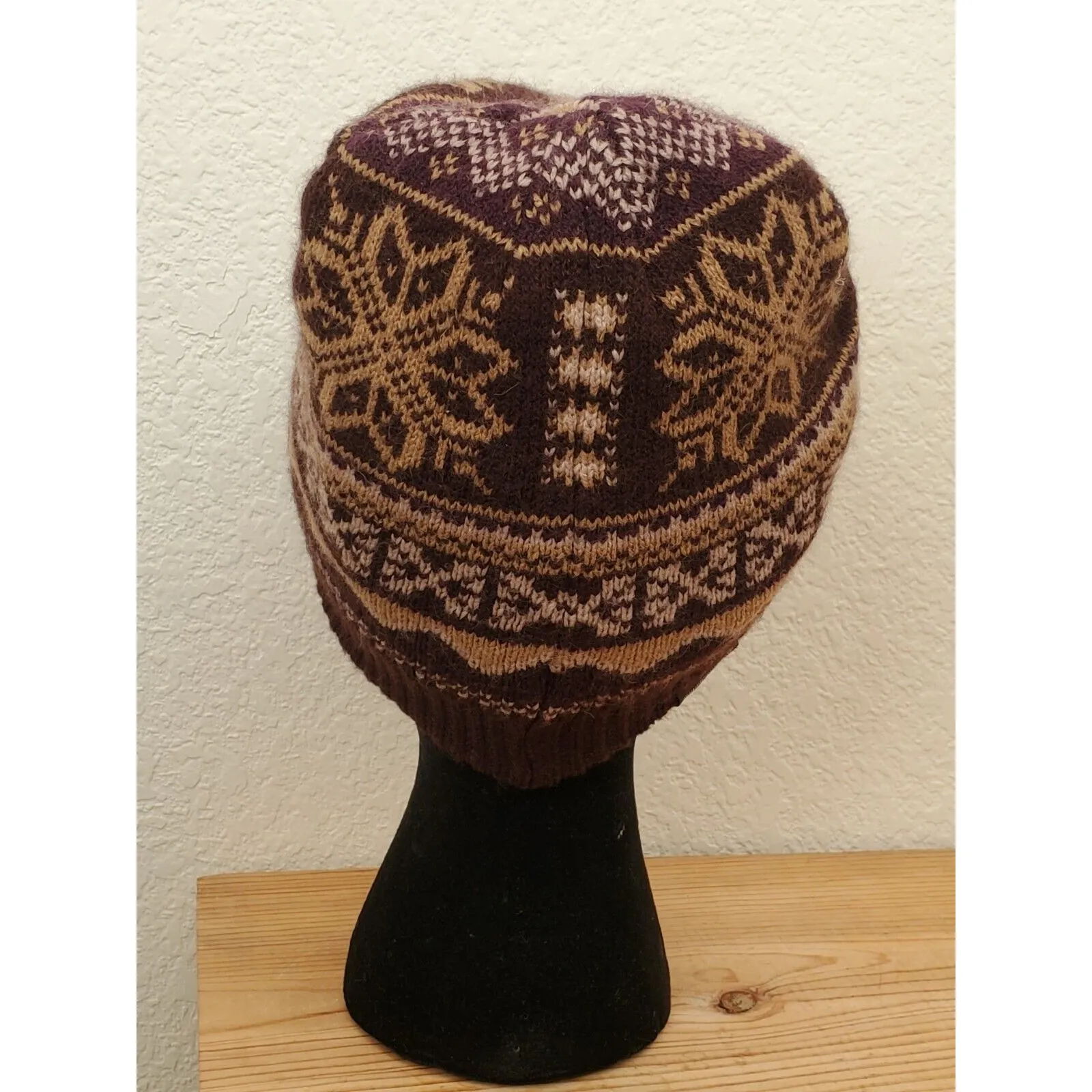 Muk Luks Beanie Hat Reversible Knit Winter Hat Multicolor One Size Adult - Image 5