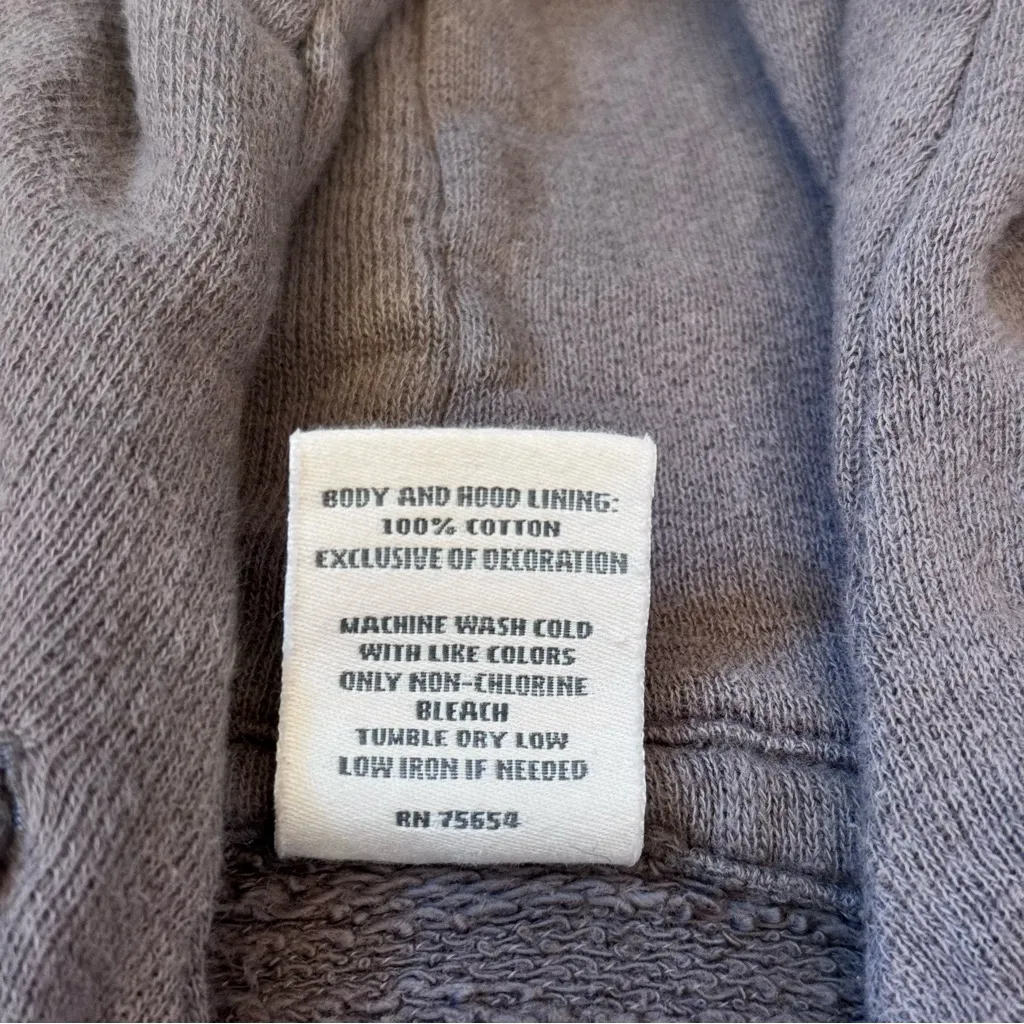 Abercrombie & Fitch Taupe Brown 100% Cotton Hooded Sweatshirt Women’s Size M - Image 9