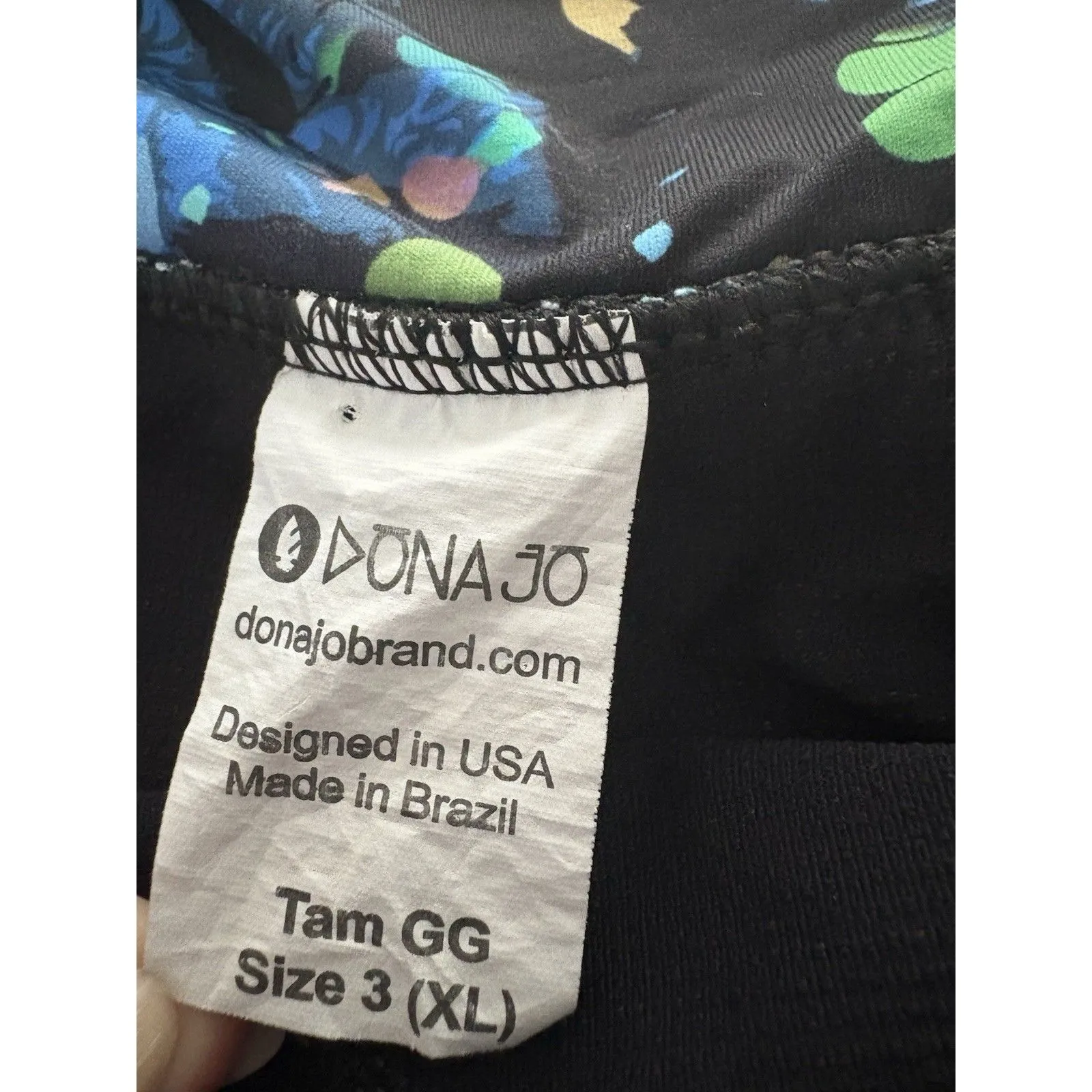 Dona Jo Skort Womens Sz 3 XL Black Blue Green Tiered Pull On Tennis Pickleball - Image 12