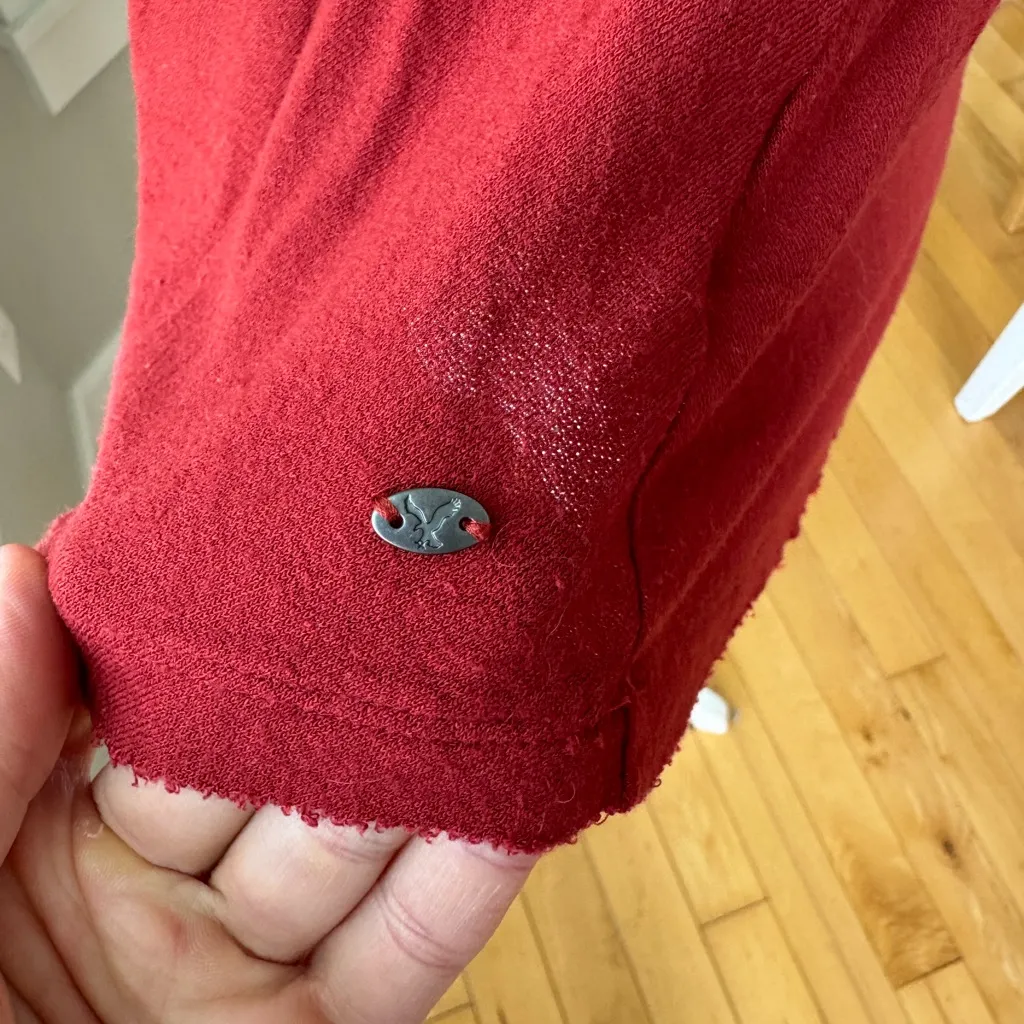 American Eagle Outfitters Rusty Red Low Scoop Back Loose Fit Crop Tank Sz Small - Image 9