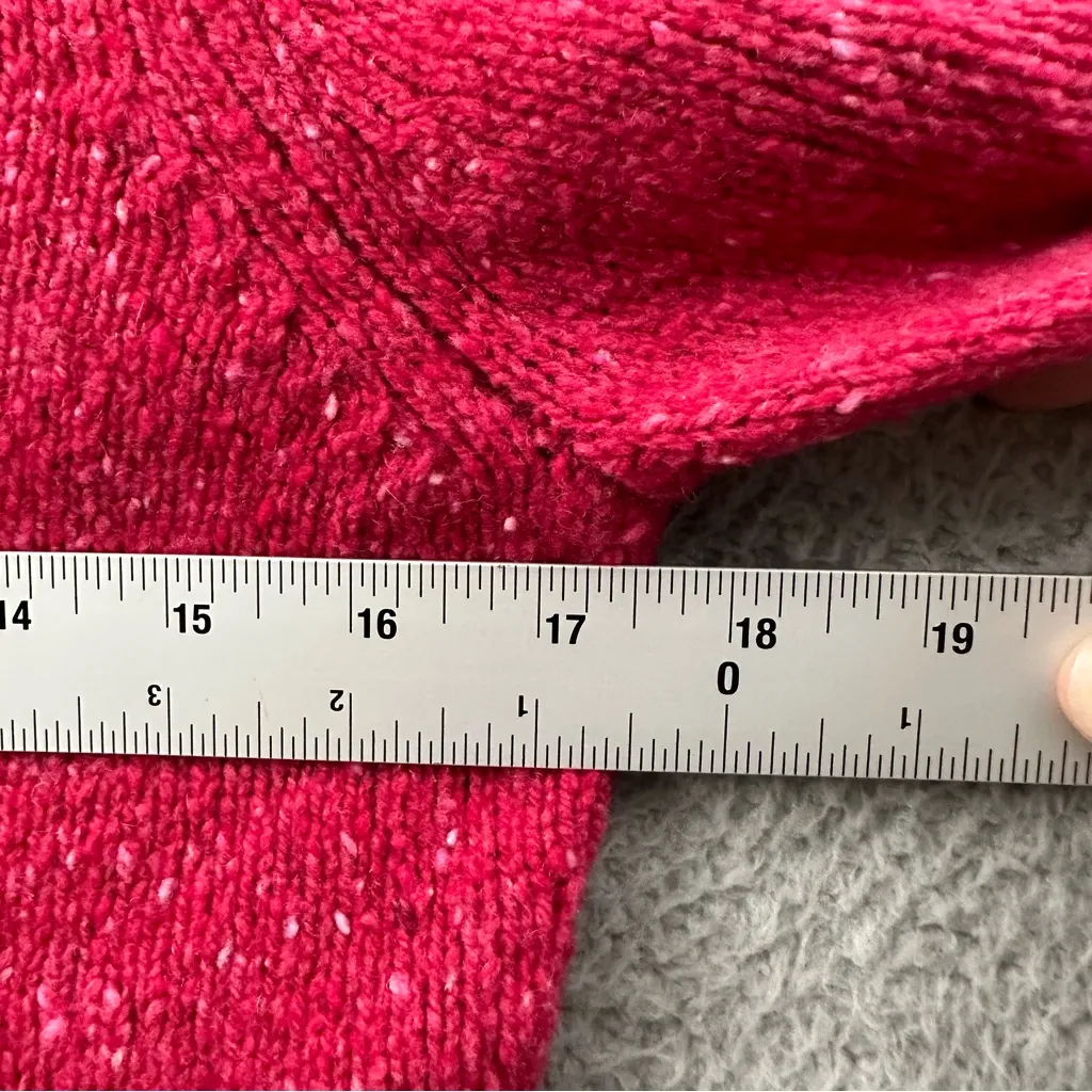 Y2K Express‎ Lambs Wool Long Sleeve Knit Sweater Preppy Cropped Retro Women's M - Image 6