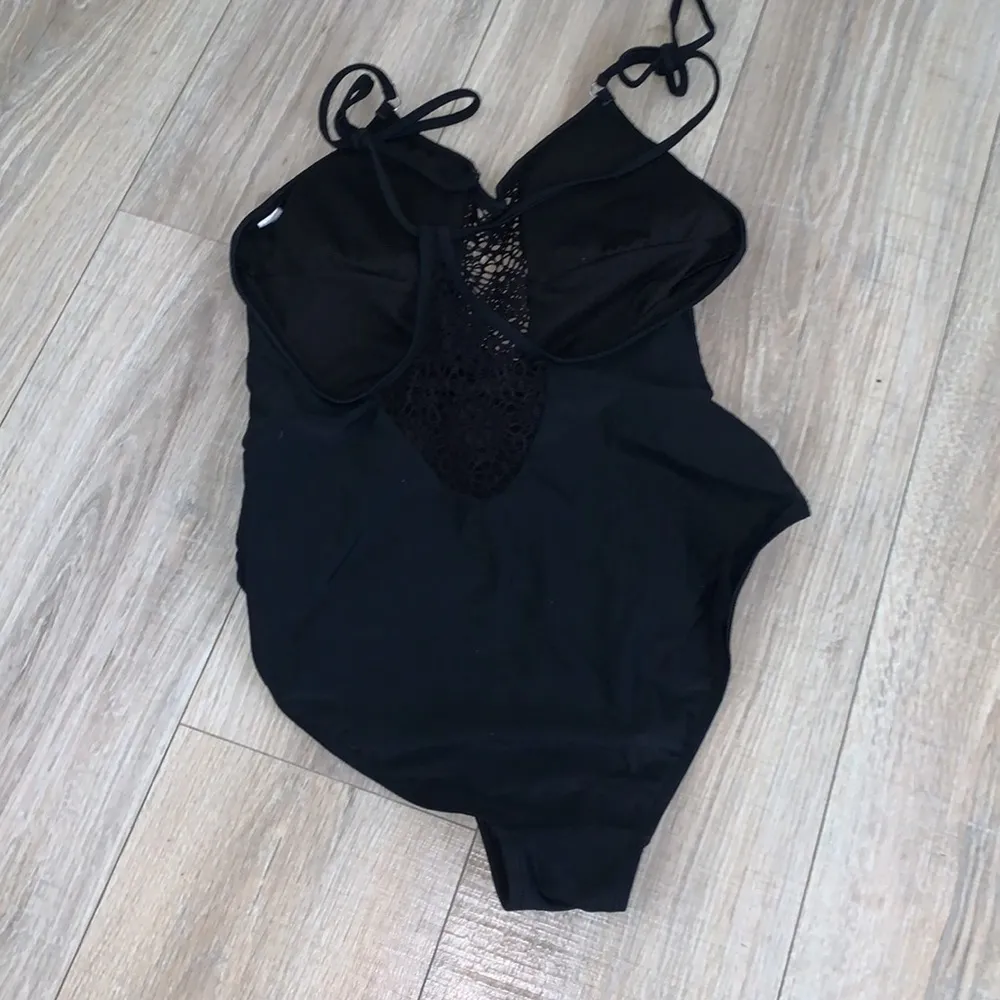Sexy Black lace front & back one piece swim suit - Image 3