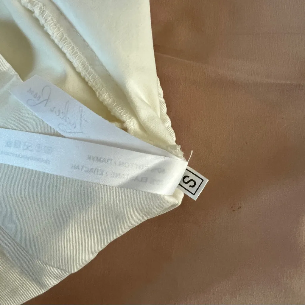 Locker Room White Drop Crotch Pleated Front With Side Pockets Cuffed Crop Size S - Image 14