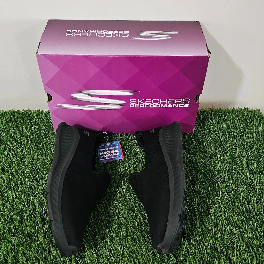 Skechers Go Walk Now Demi Slip-On Sneaker - Women Size 8.5 Wide - Black -125645W - Image 4