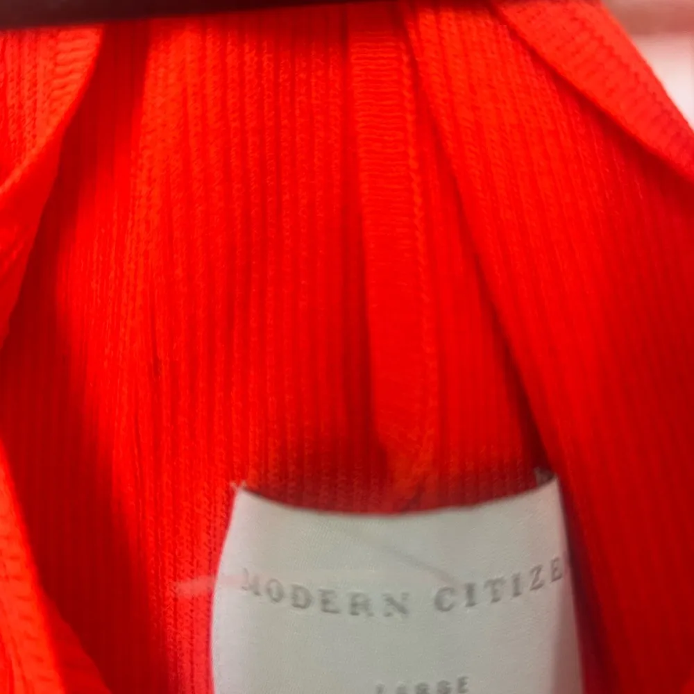 Modern Citizen Orange ribbed midi dress size L - Image 5