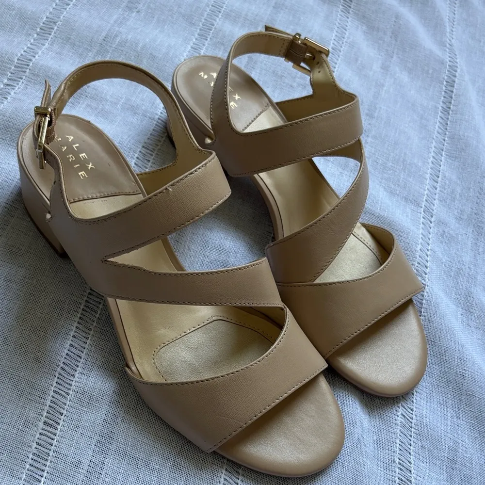 Alex Marie NWOT Nude Strappy Sandals - Image 12