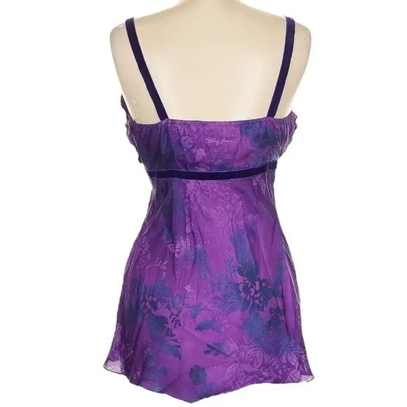 Y2K DKNY Sweetheart Fairygoth Ethereal 100% Silk Babydoll Tank Going Out Size 6 - Image 5