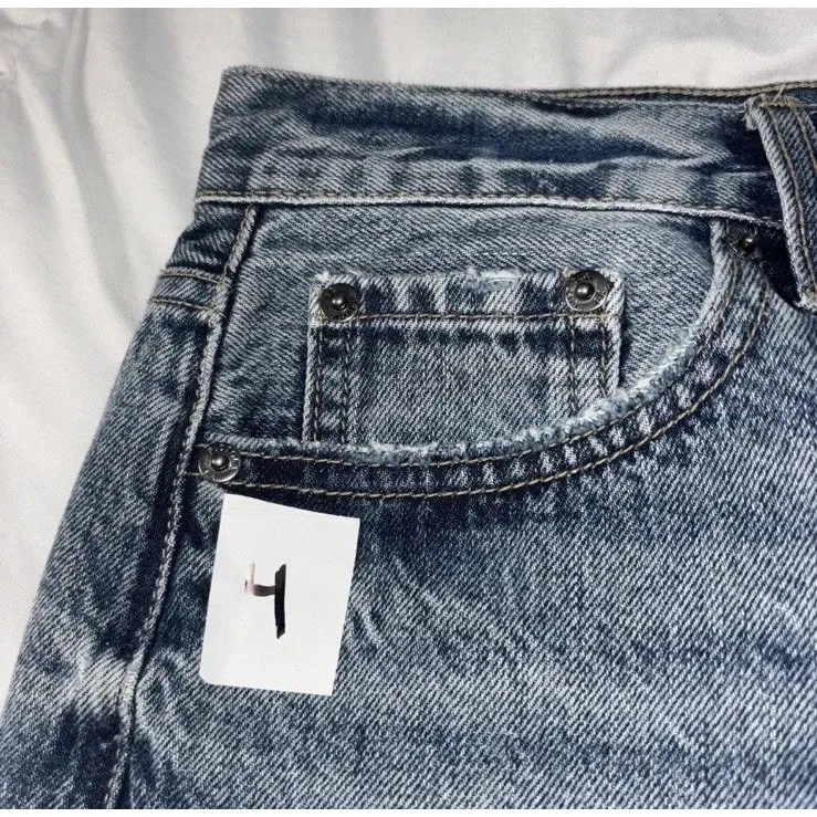 NWOT Pistola Shorts Womens size 26 Blue Light Wash Denim Stretch Cutoff - Image 4