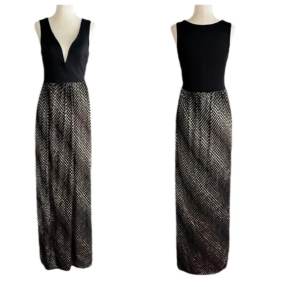 Ktoo maxi evening dress with side slit Black - Image 2