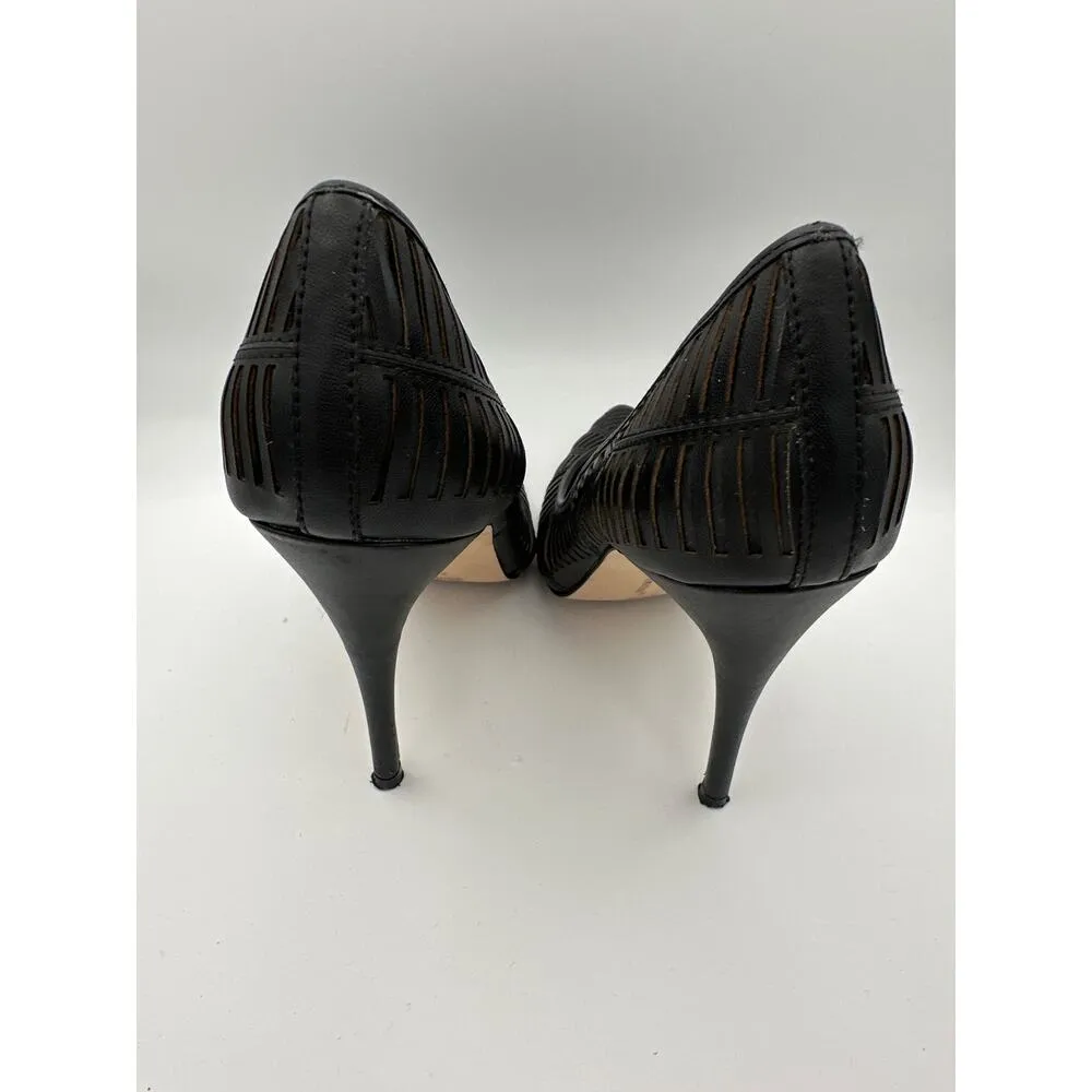 BCBGEneration Ovation Stiletto Cutout Black Pointy Toe Heels Size 8 - Image 3