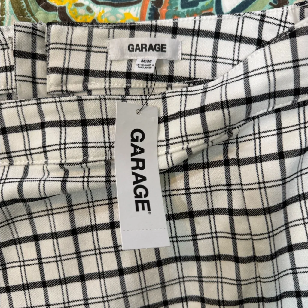 Garage Black and White Checkered Mini Skirt - Image 7