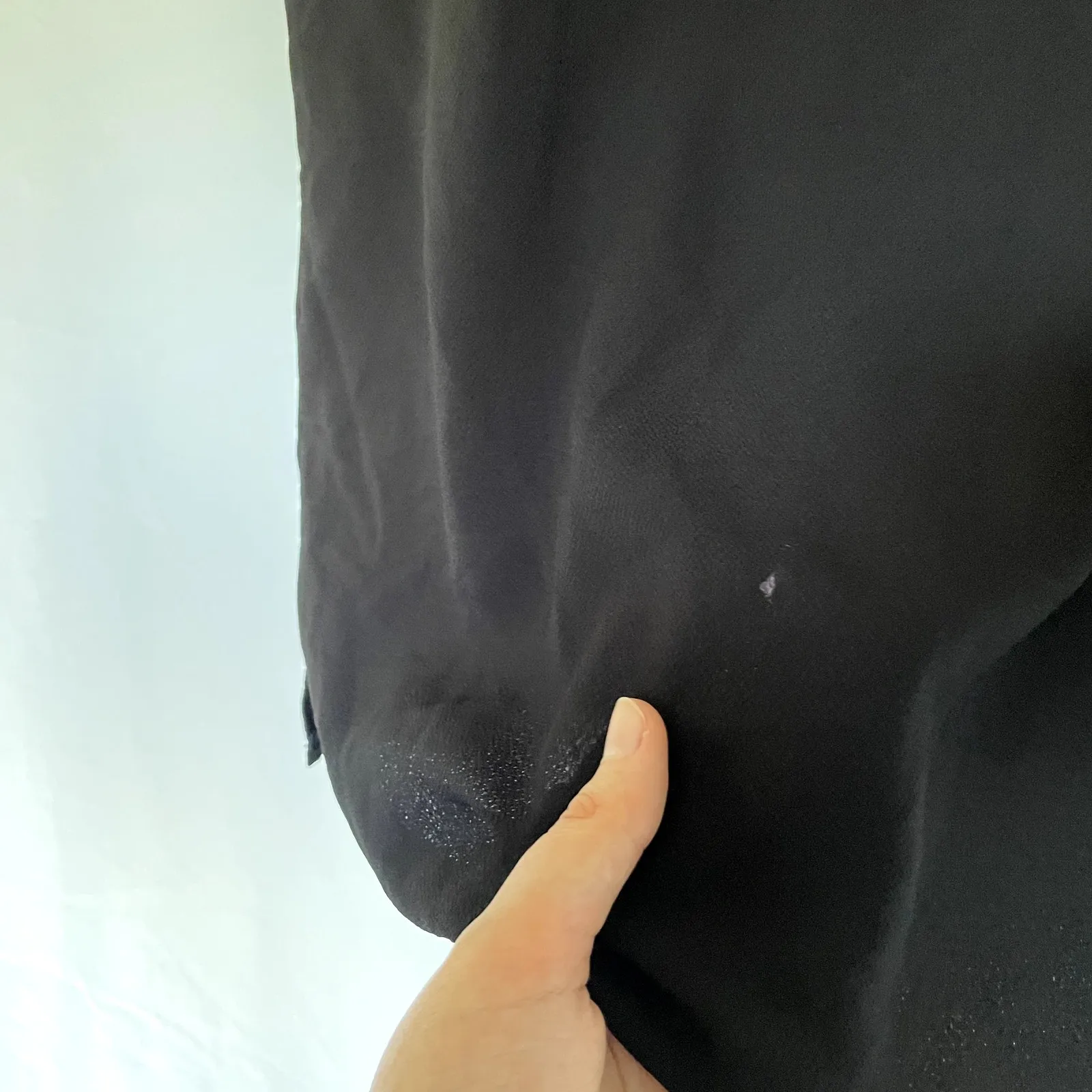 Shein lightweight black frilled sleeveless v-neck summer blouse women's size M - Image 7