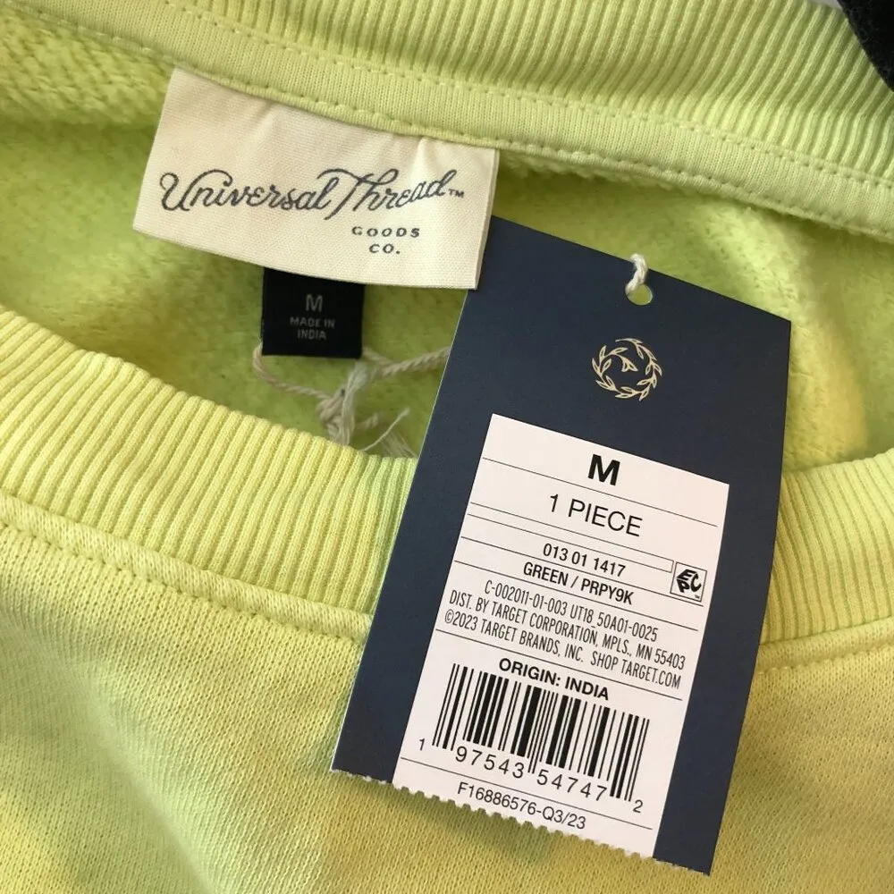 Universal Thread Bubble Hem Sweatshirt Long Sleeve Green M - Image 6