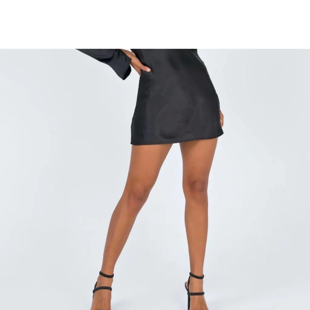 Princess Polly Black Long Sleeve Dress - Image 3