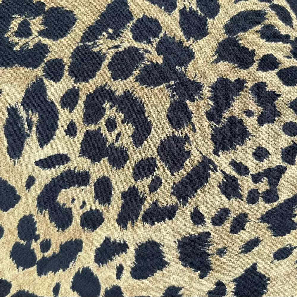 Express Y2K Vintage Leopard Print Mini Slip Skirt Medium - Image 5