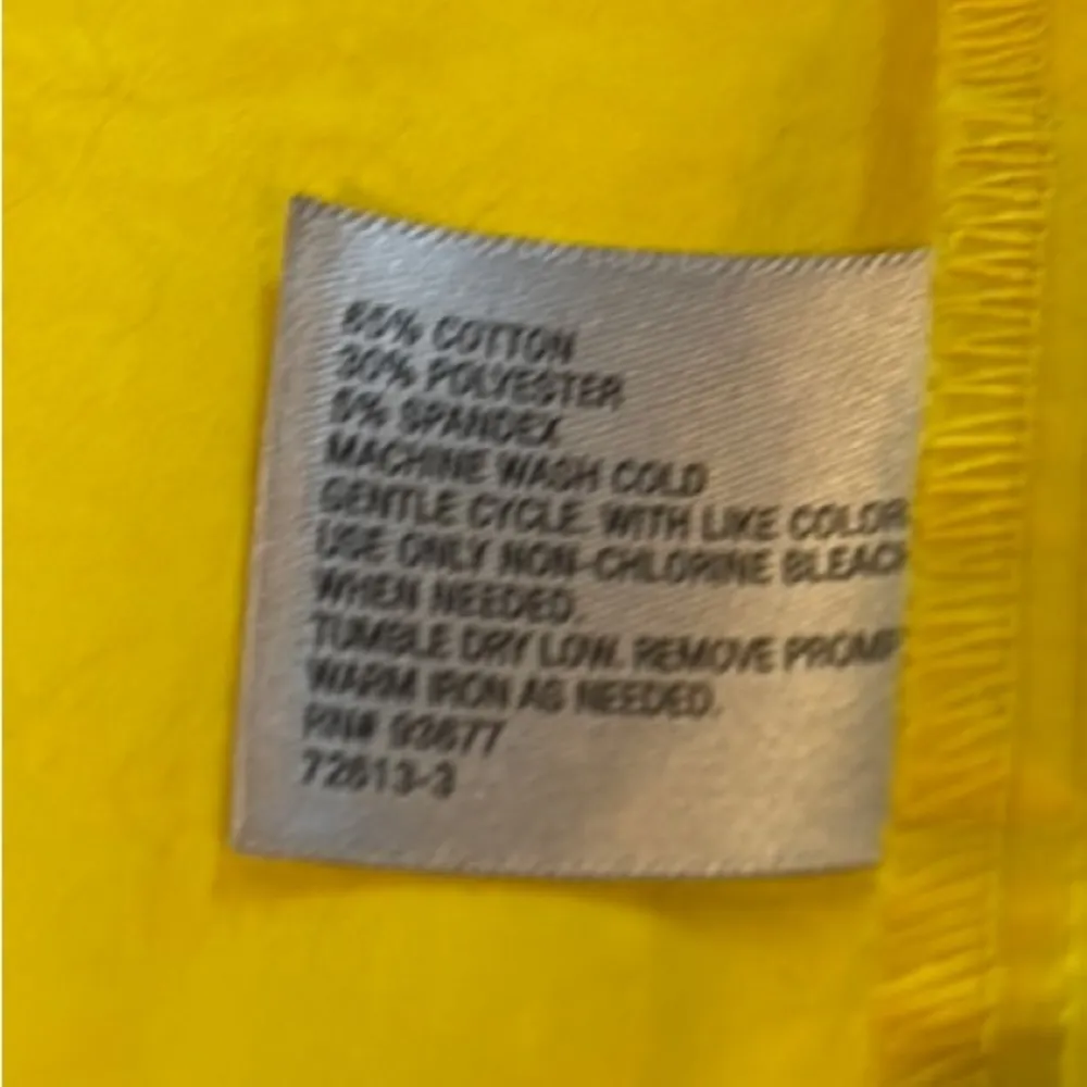 Worthington Yellow Puff Sleeve Button Down Shirt - Image 8