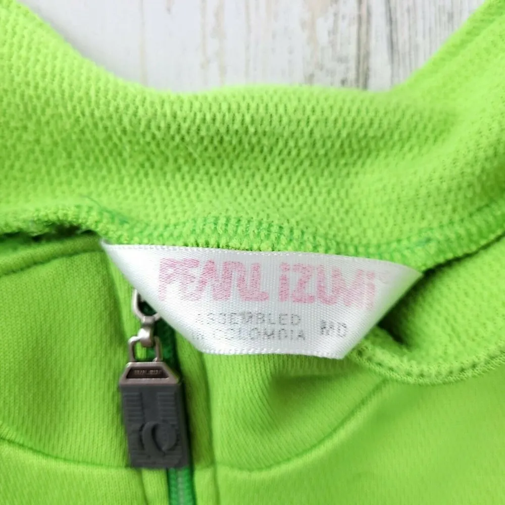 PEARL IZUMI Green 1/4 zip cycling Shirt Size Medium EUC - Image 6