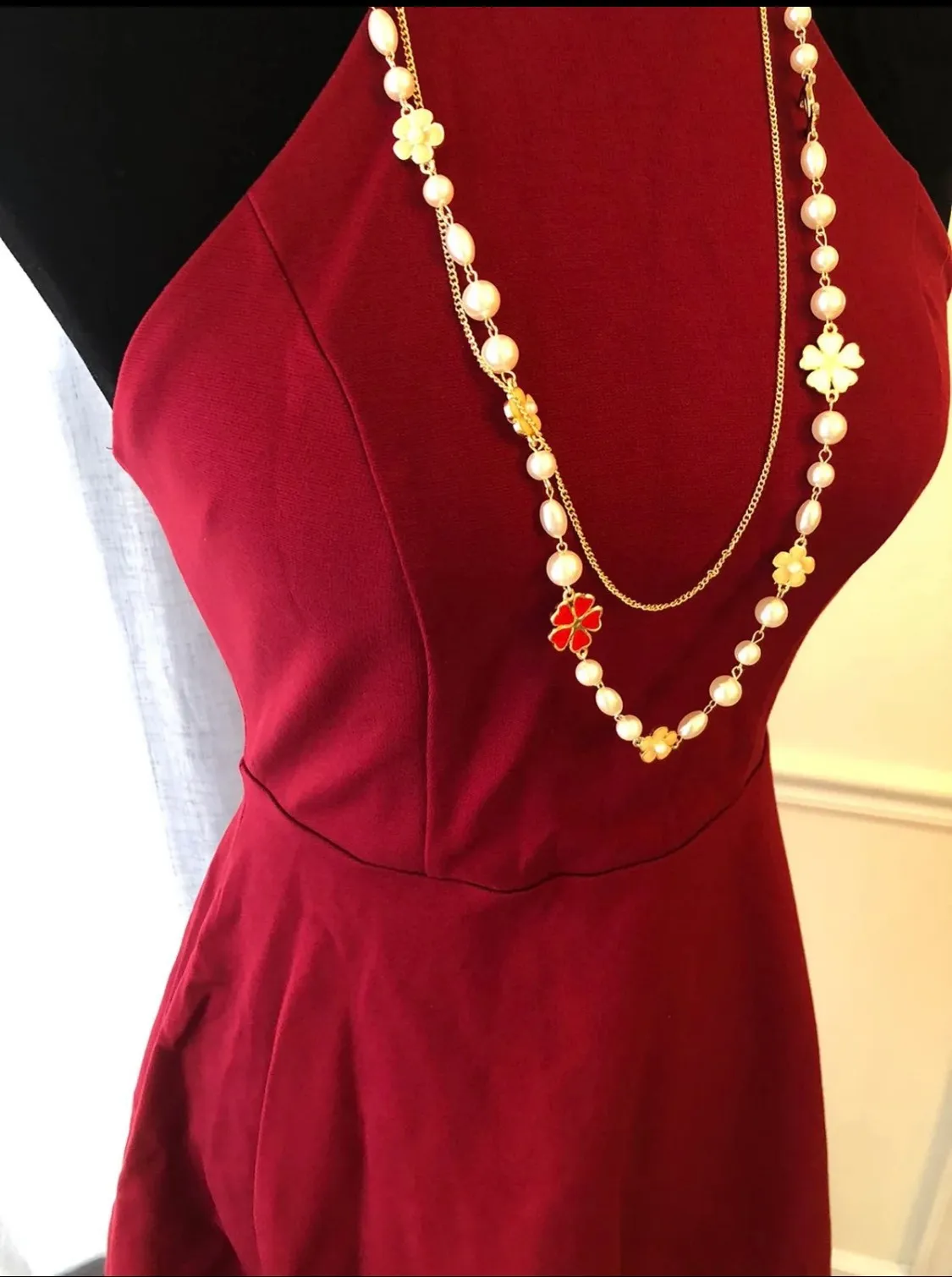 Lulus NWT Maroon Lulu’s Dress - Image 3