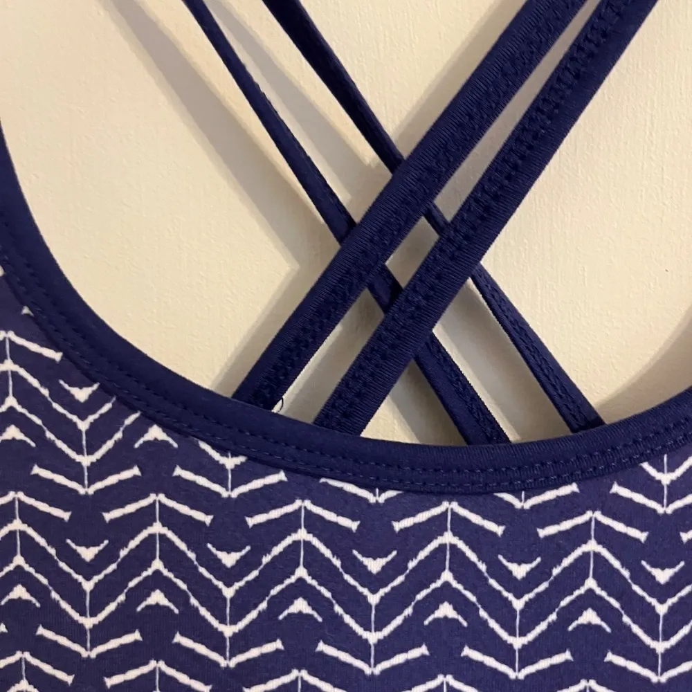 Tehama Tank Racerback Dress Stretch Strap Midi Turquoise‎ Navy Fit Flare, Size S Blue - Image 3