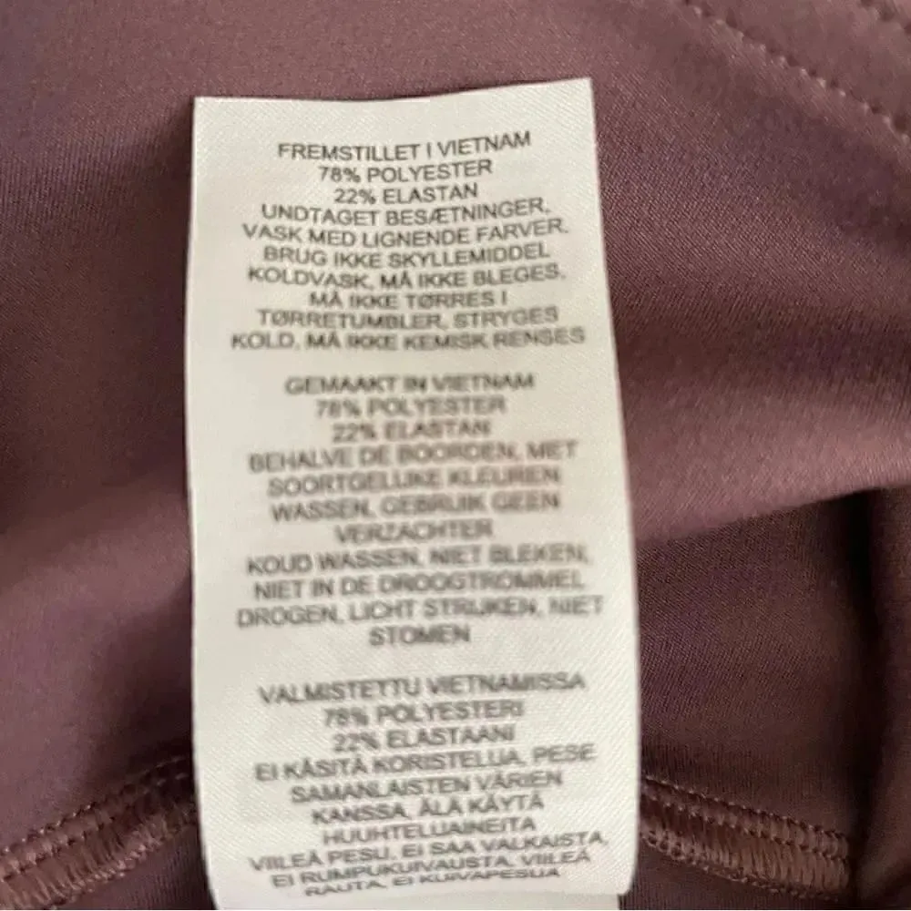 Gymshark Purple Mid-Rise Stretch Womens Yoga Athletic Running Leggings SZ S - Image 9